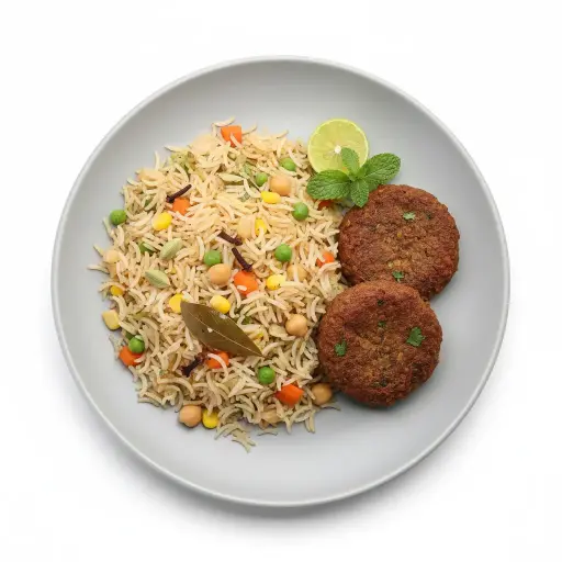 Pulao (Veg/Channa) + Shami Kabab